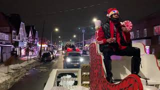 David Sincere dancing to Haitian music on Christmas Float 2020