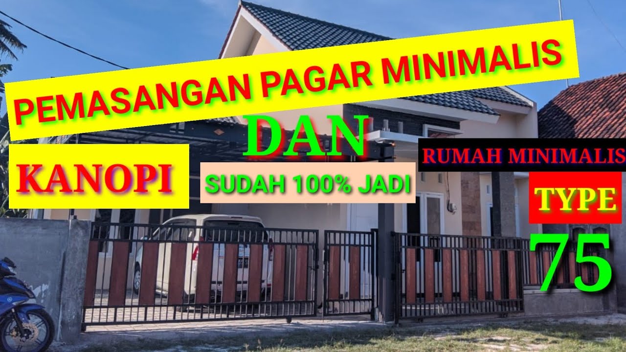  PEMASANGAN  PAGAR MINIMALIS DAN KANOPI  SUDAH JADI 100 