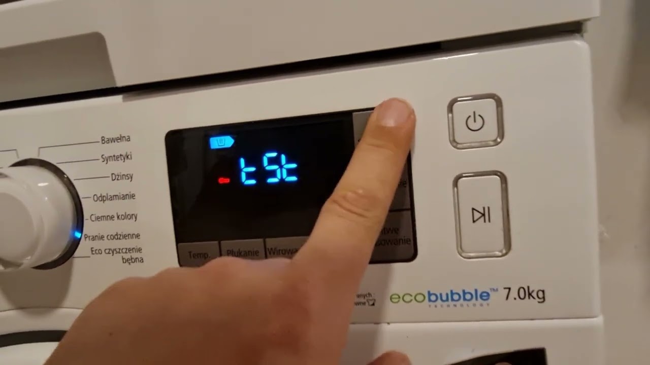 Pralka SAMSUNG WF70F5E3... - Menu serwisowe