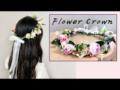 특별한날을 위한 [셀프화관] 만들기 / How to make a flower crown / DIY 촬영소품 화관 만들기