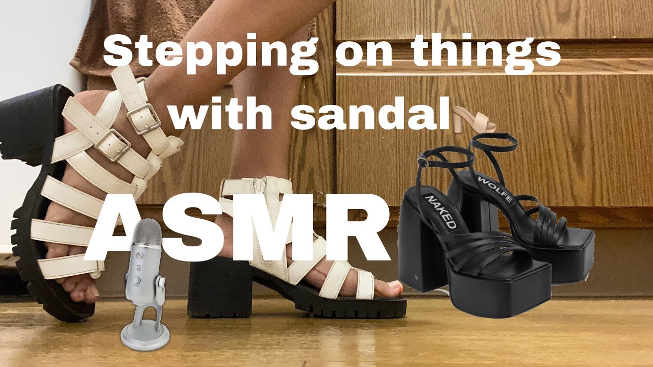 ASMR stepping on things with sandal 👡/ Akira ASMR