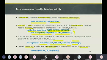 Understanding Activities & Intents (Part 3) - Mobile Application Development