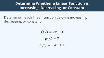 Determine Whether a Linear Function is Increasing, Decreasing, or Constant - 4