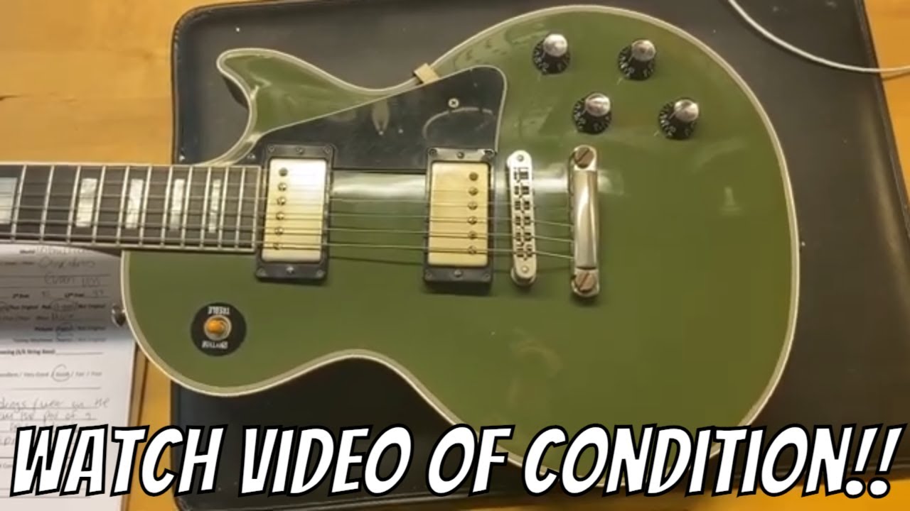 2016 Gibson Custom Shop Les Paul Custom VOS Olive Drab Green - YouTube