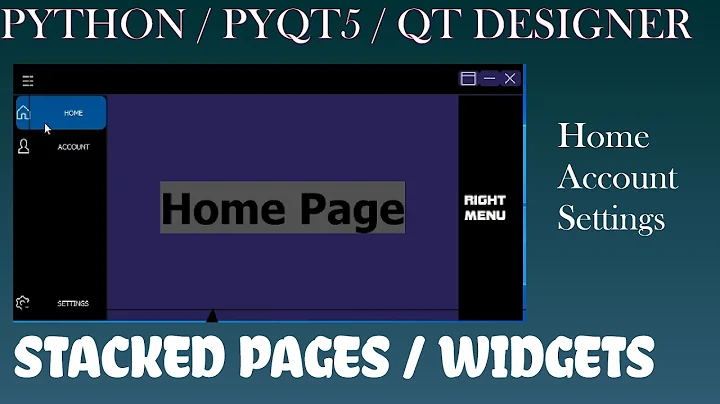 #8 Python Multi Pages App | Stacked Pages / Widgets Python Desktop App QTDesigner, Pyqt5, Pyside2