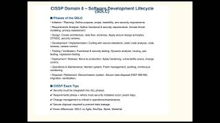 Software Development Lifecycle (SDLC) for CISSP Exam