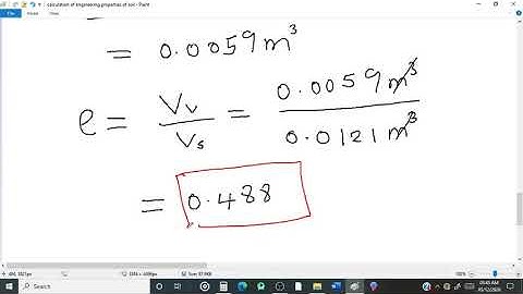 Calculation of void ratio, degree of saturation and moisture content part 1