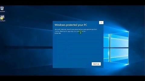 Microsoft Defender SmartScreen prevented an unrecognized app from starting