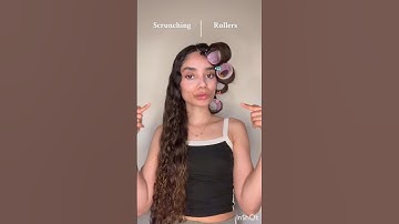 Which side looks better? 🤔 Scrunching VS rollers on my day 3 natural curls #hair #curlyhair #shorts