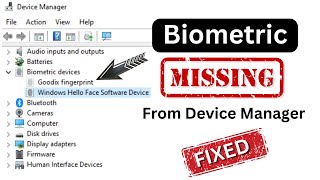 Biometric Device not Showing in Device Manager #helloface | Biometric Missing screenshot 5