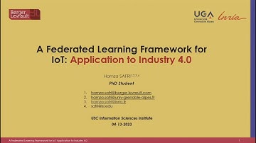 Hamza Safri: A Federated Learning Framework for IoT: Application to Industry 4.0