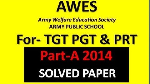 AWES Army 2014 Part A Solved Paper By STUDY ONLINE