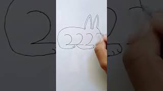 How to draw a rabbit with 2222 Numbers|Draw rapid with step by step