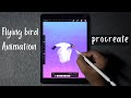 FLYING BIRD🕊️  animation in procreate !