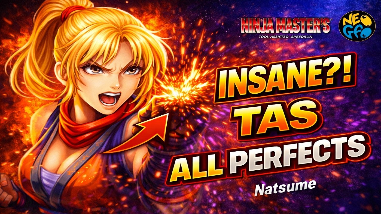 TAS】Ninja Master's – Natsume ALL PERFECTS (She's OP?!)【NEO GEO