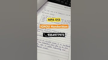 IGNOU MPA 013 Solved Assignment 2025 #ignouassignmentfrontpage #ignouassignment #ignouhandwritten