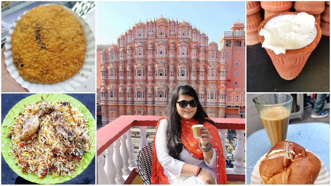 Jaipur Food Tour | Best Places to eat in Jaipur | Hawa Mahal - YouTube