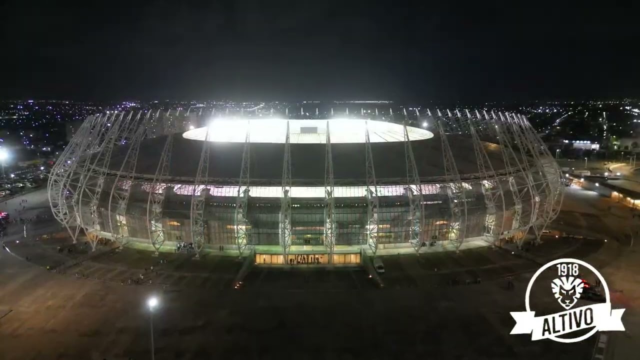 Confira imagens aéreas da linda festa da Torcida do Fortaleza na vitória sobre o Corinthians na Sula