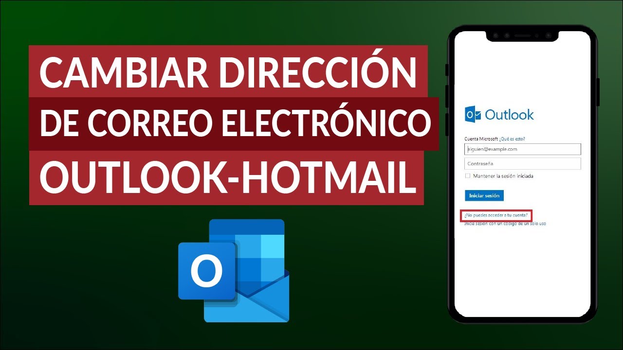 Cómo Cambiar mi Dirección de Correo Electrónico de Outlook / Hotmail