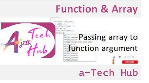 function and arrays in c | malayalam