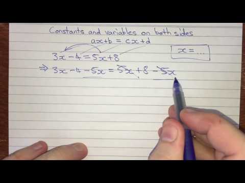 Video Solving for x in ax b=cx d - youtube