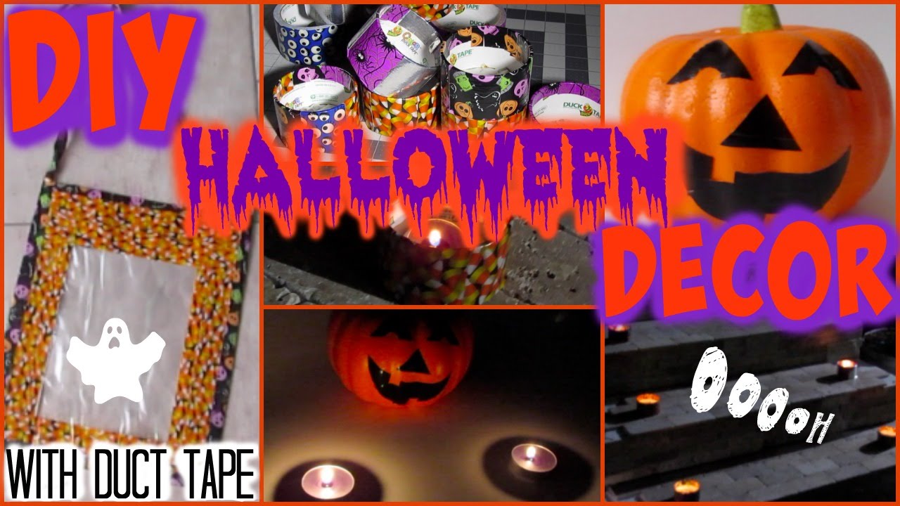 DIY Halloween Decor with Duct Tape! (Trick or Treat Bag, Candles, & more)