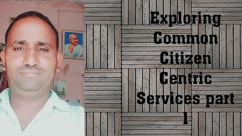 Exploring Common Citizen Centric Services