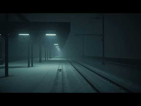 ASMR Blizzard Train Station Ambience | Heavy Snow ❄️ &amp; Wind for Sleep (High Quality) 4K