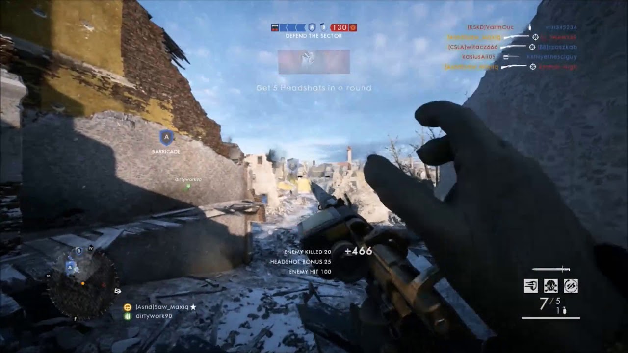 Battlefield 1 - 122 KILLS W/SMLE MARKSMAN on Tsaritsyn!