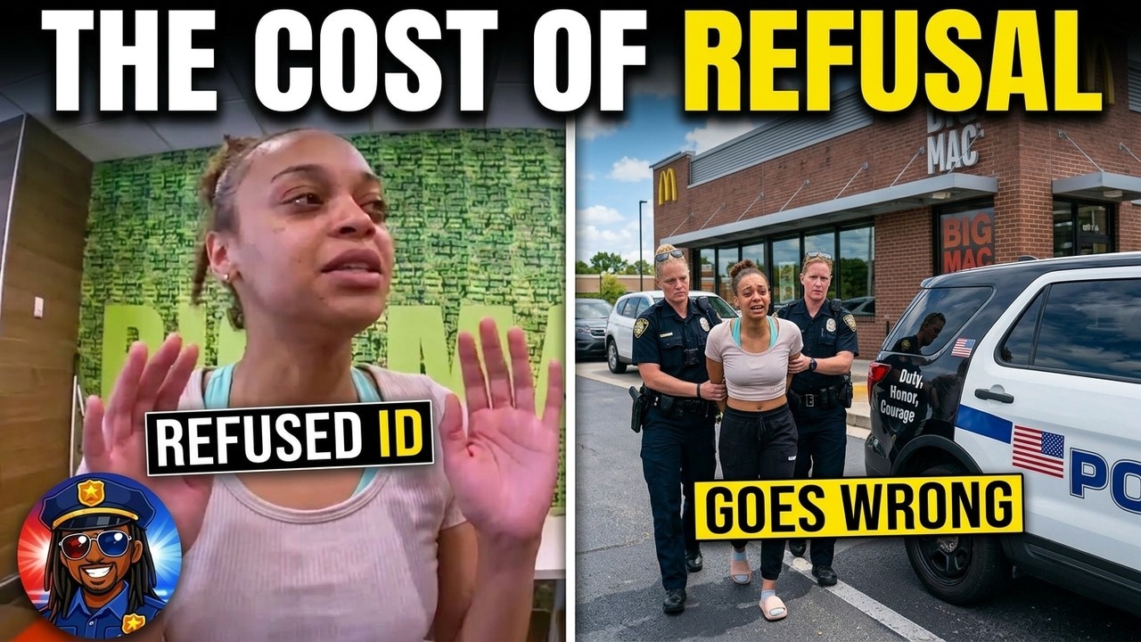 ID Refusal Goes Wrong at McDonald's | Police Body Camera - YouTube