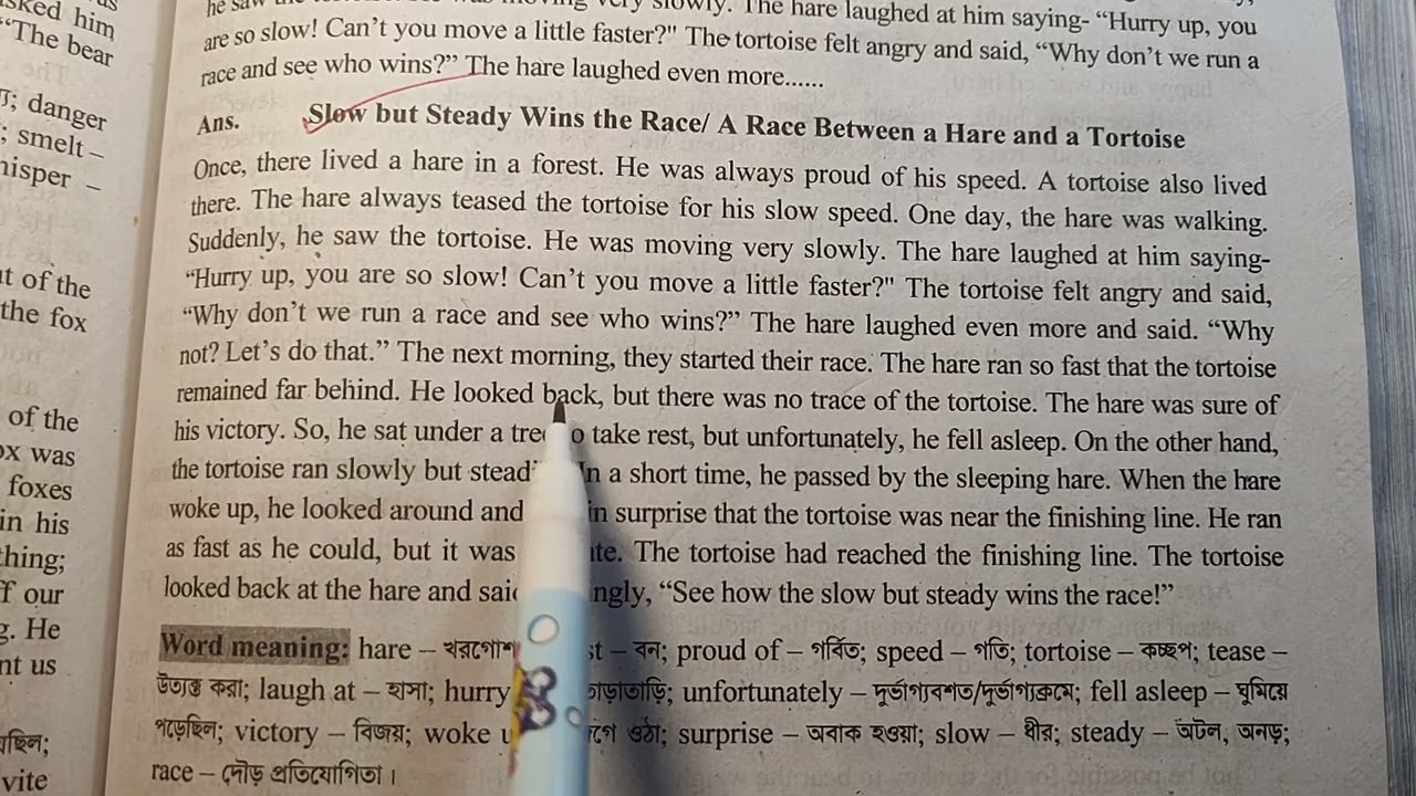 Slow but Steady Wins the Race | Moral Story in English | For SSC & HSC Students 