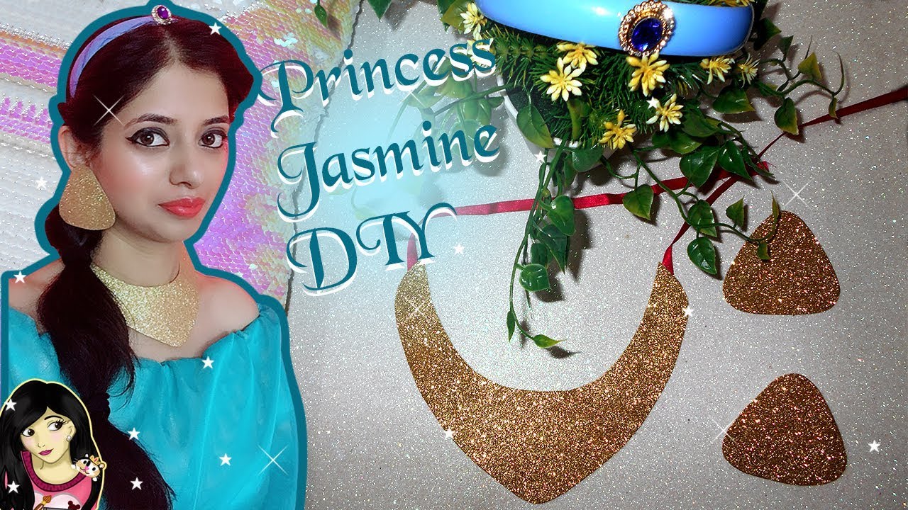 👸🏽 Disney Princess Jasmine Accessories 👑 | DIY | Indian Art Channel