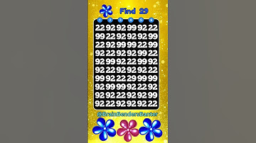 SPEED! Spot It Speed Challenge! 7 Seconds! Go! #shorts #numberspuzzle #iq