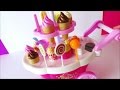 Toy ice cream cart learn colors names foods lollipop candy chocolate strawberry ice cream kids toy