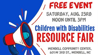Children with Disabilities Resource Fair 2025  Information Video