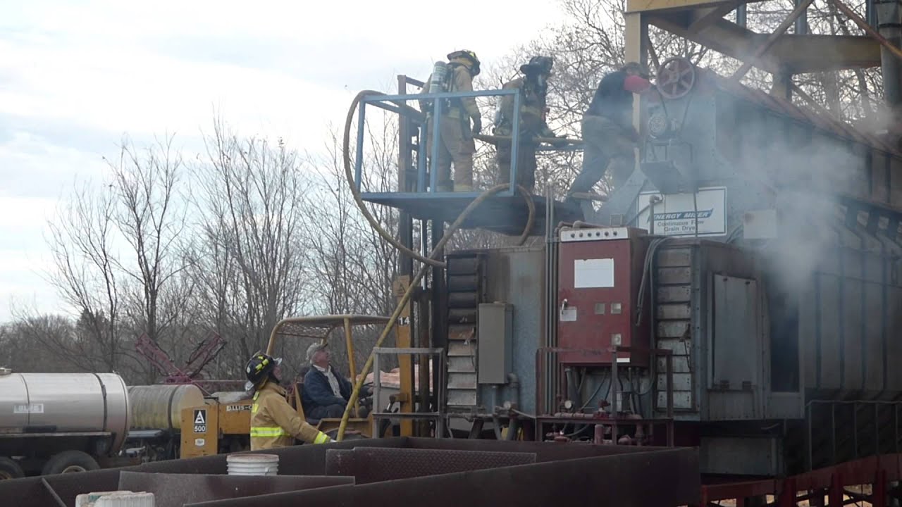 111015 Grain Bin Dryer Fire YouTube