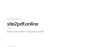 How to Save an Entire Website as PDF (All Pages, One File) How to Save an Entire Website as PDF (All Pages, One File)