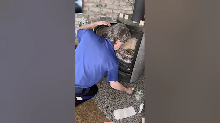 Wood stove Glass door cleaning