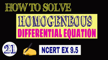 SOLVE HOMOGENEOUS DIFFERENTIAL EQUATION - DIFFERENTIAL EQUATIONS