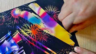 ASMR Scratch Art Around World 🌆🌈