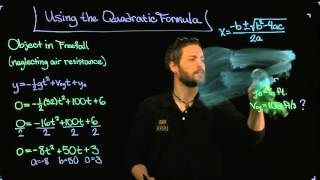 Quadratic Formula - Gravity Application