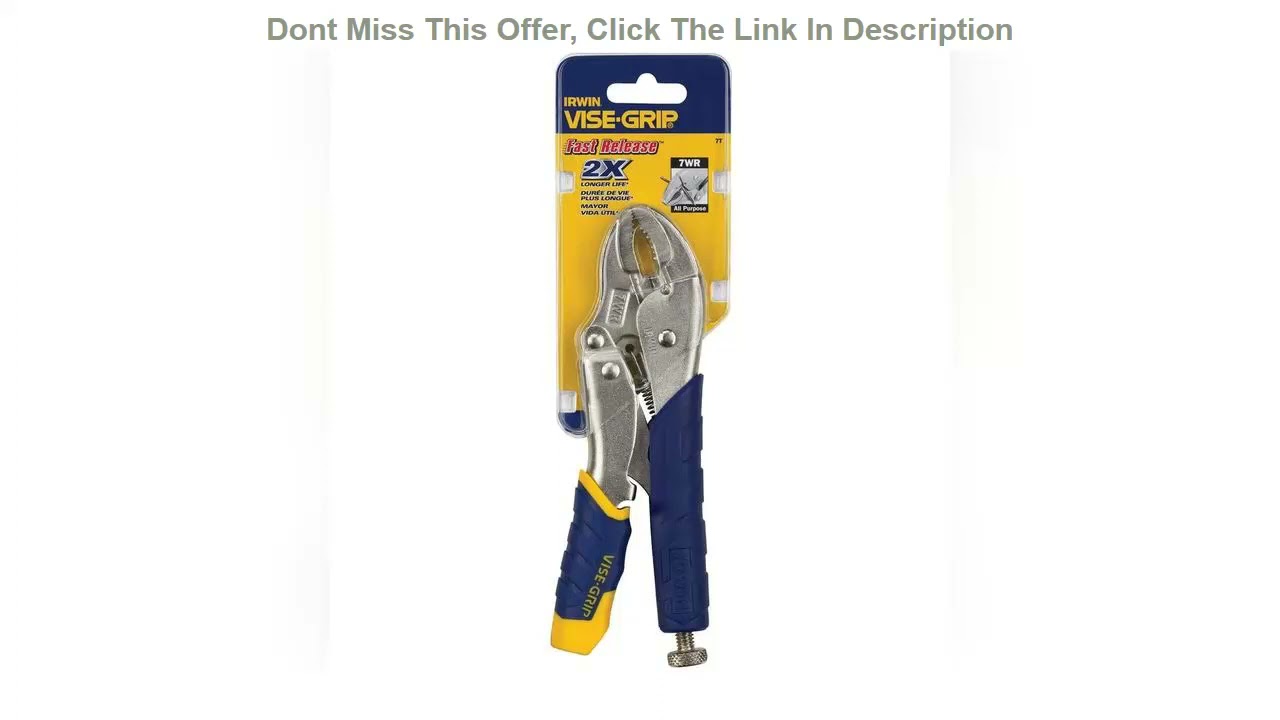Most Best Deal Product IRWIN Tools VISE-GRIP Locking Pliers, Fast Release, Curved Jaw with Wire Cut