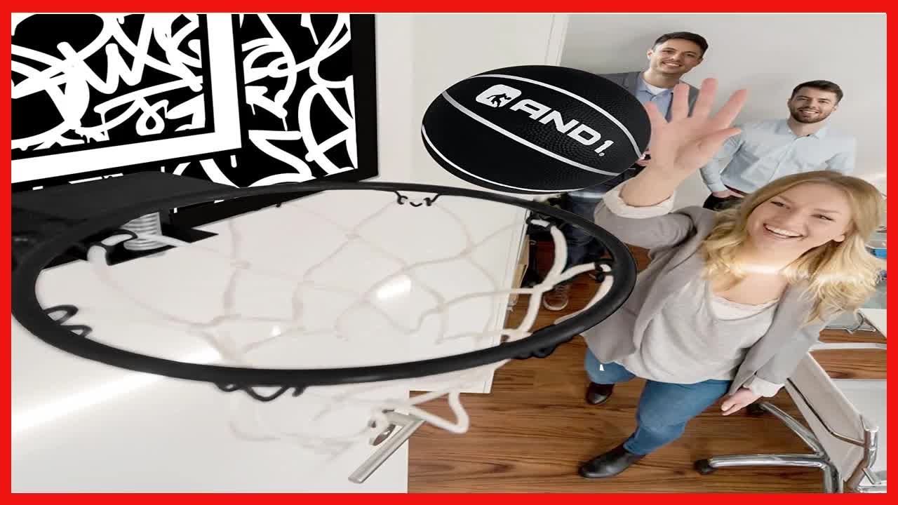 AND1 Mini Basketball Hoop PreAssembled Indoor Basketball Hoop with