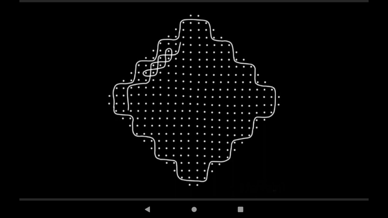 24 Dots Rangoli | Easy Carpet Rangoli | Big Chukki Rangoli | Sikku Kolam | 21 dots kolam new designs