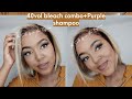 Diy black to blonde wig tutorial| S.H.E 40vol bleach combo + Purple shampoo tutorial