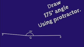 How to draw 175 degree angle using protractor. make 175 degree angle using protractor.shsirclasses.