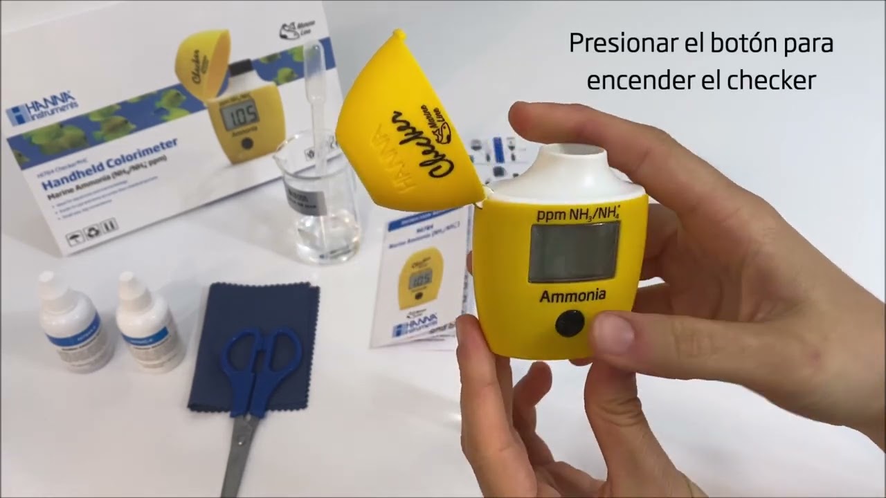 Tutorial de medida para el checker de amonio HI784 de HANNA Instruments