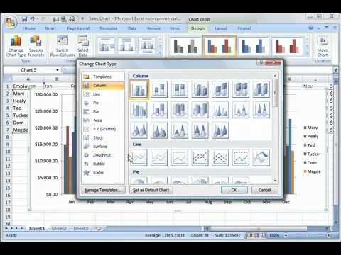 Excel 2007 Tutorial 17 Creating Charts