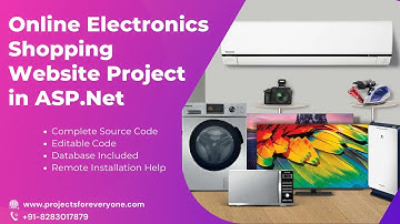 Online Electronics Shopping Website Project - ASP.Net with C#.Net & SQL Server