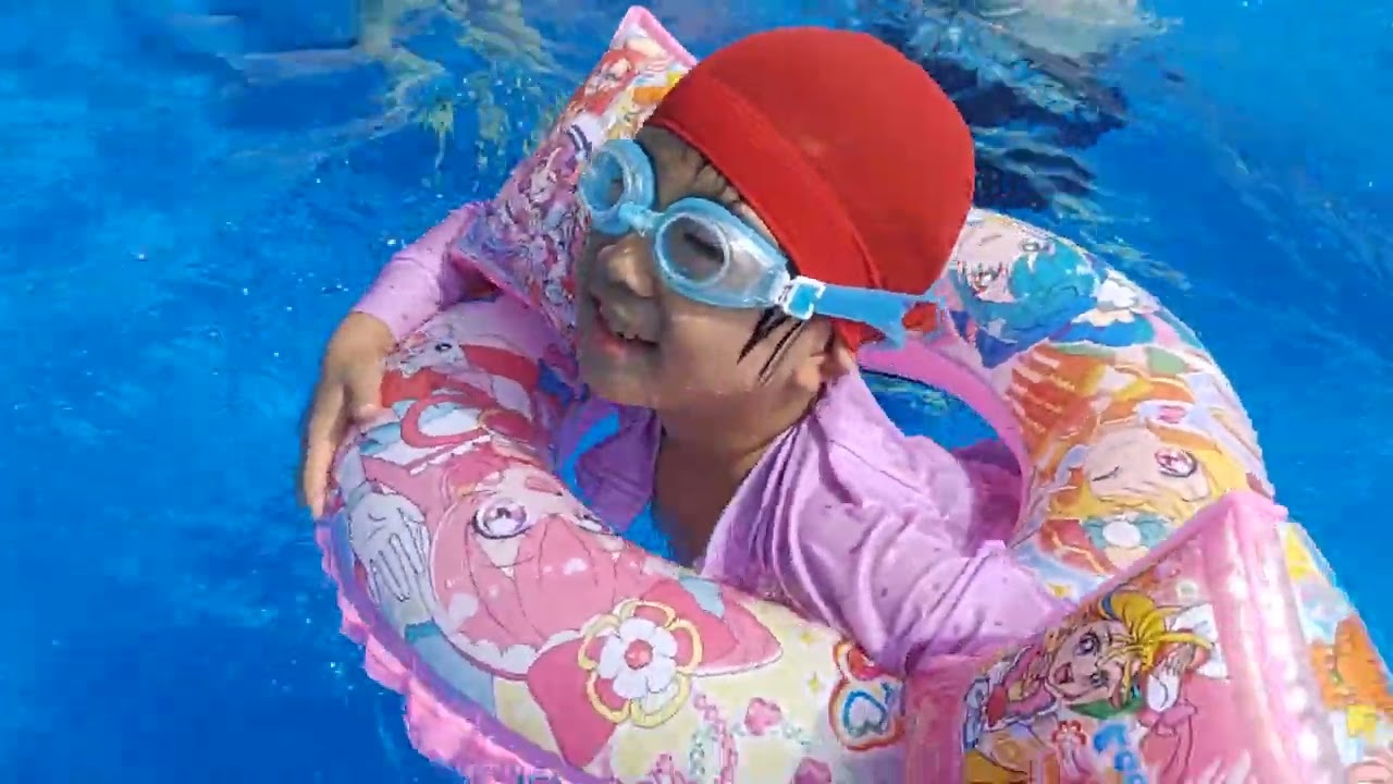 【子守2】ナガシマジャンボ海水プールの娘、フル装備での様子